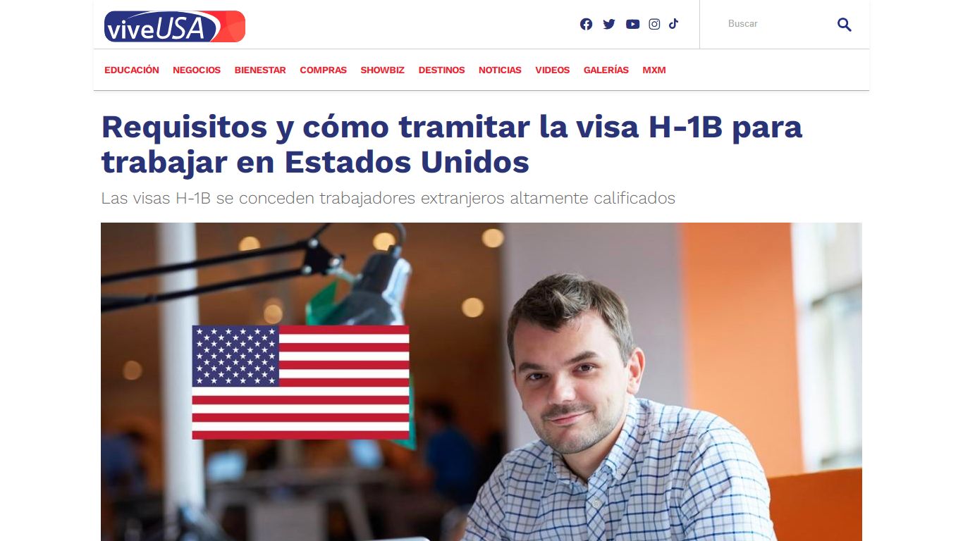 Requisitos y cómo tramitar la visa H-1B para trabajar en Estados Unidos